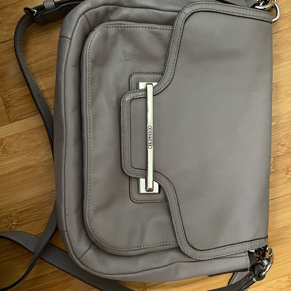 Coach lilac leather crossbody bag